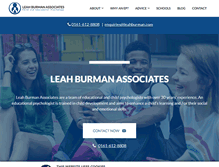 Tablet Screenshot of leahburman.com